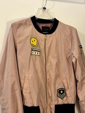 Love Tree- Pink Patch Bomber Jacket